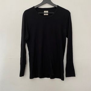Trim Menswear Black Long Sleeve Crew Neck Tee